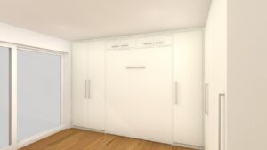 3-D-Entwurf Kleiderschrank nach Maß mit Schrankbett