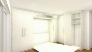 3-D-Entwurf des Kleiderschrank nach Maß mit Schrankbett
